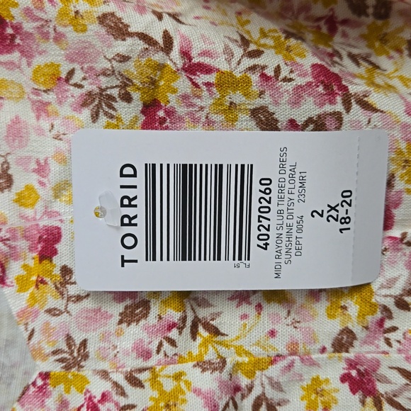 Torrid Floral summer dress size 2 NWT - Picture 5 of 7